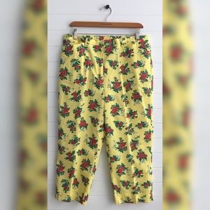 [LRL] Floral Rose Summer Light Pants Capris Garden